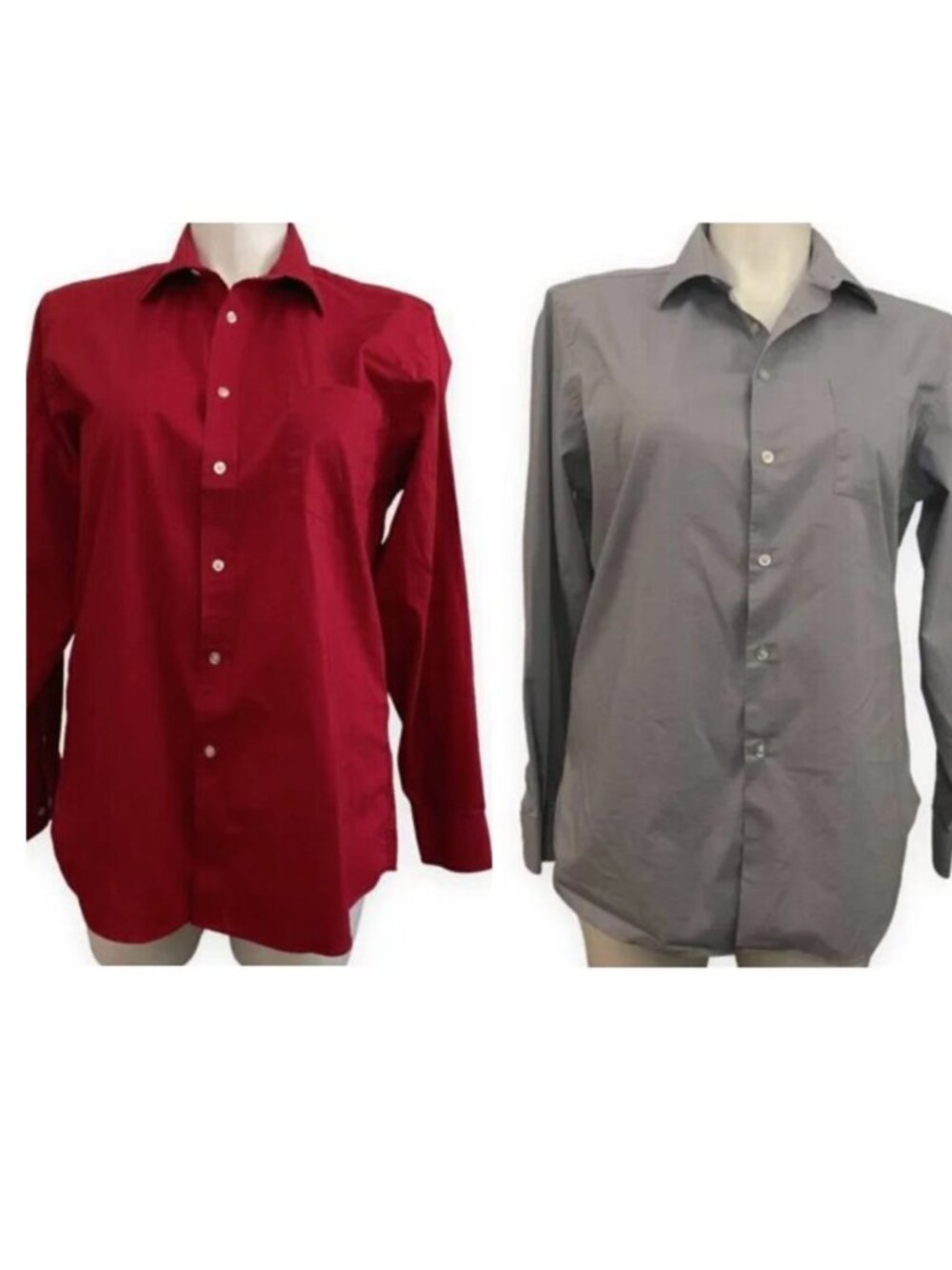 BUNDLE: 2 Men's Arrow Long Sleeve Dress Shirts | Sz L -- 16-16.5 | 34/35